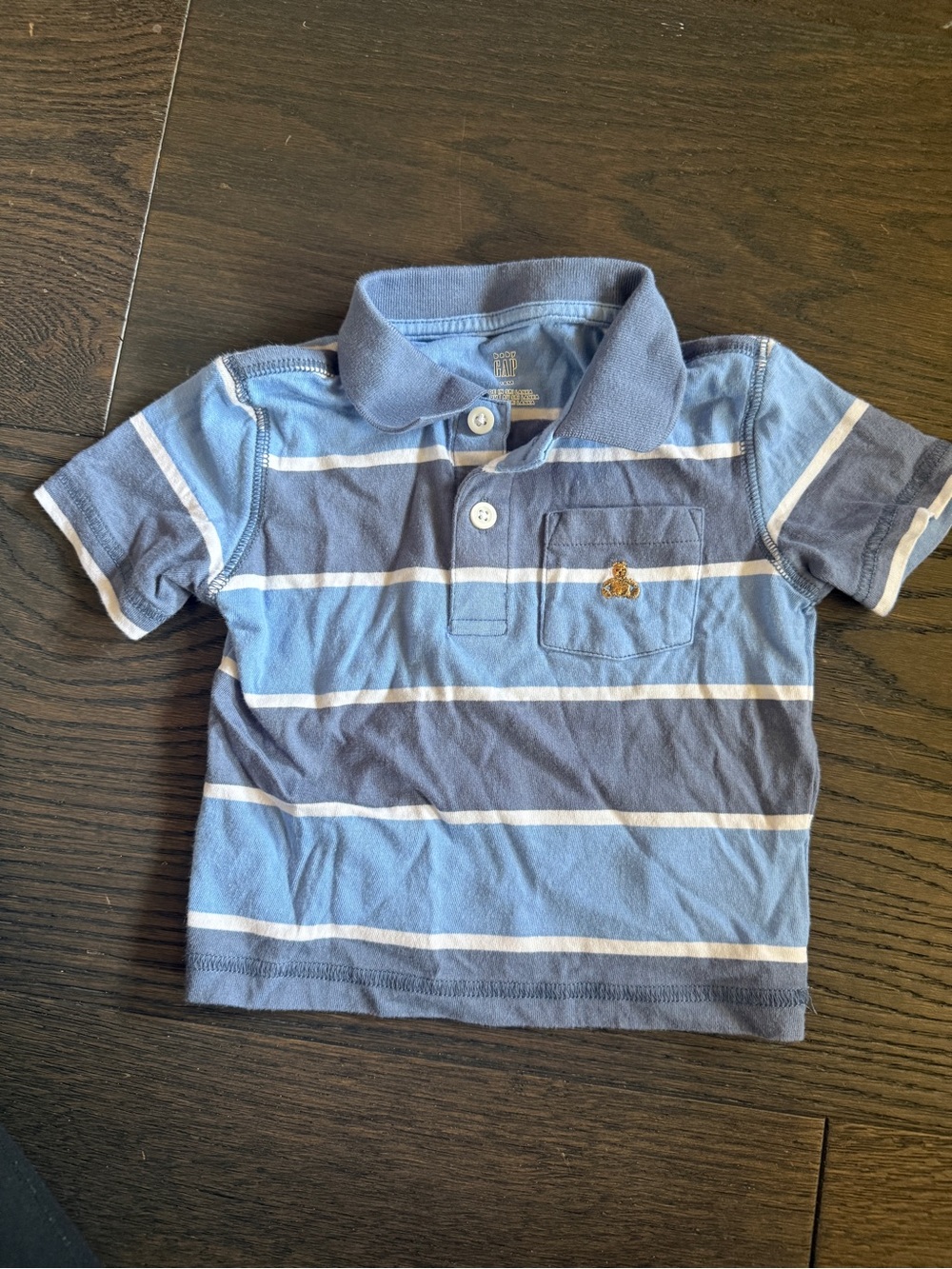 Blue Striped Polo Shirt- Baby Gap